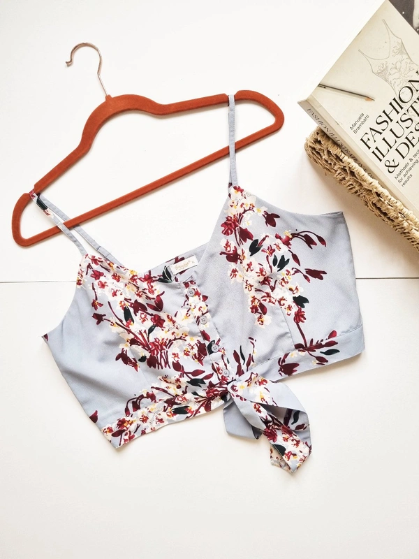 Floral top - Indigo, XL