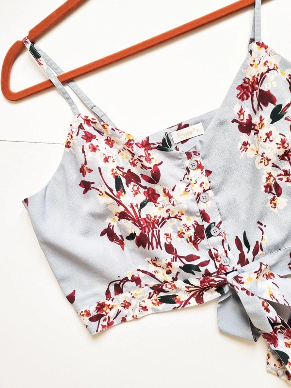 Floral top - Indigo, XL