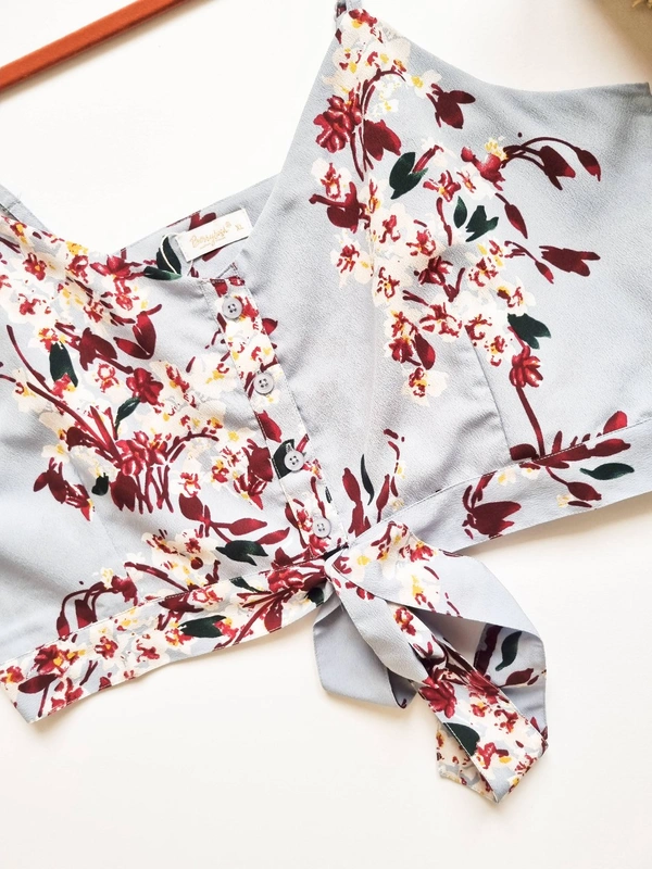 Floral top - Indigo, XL