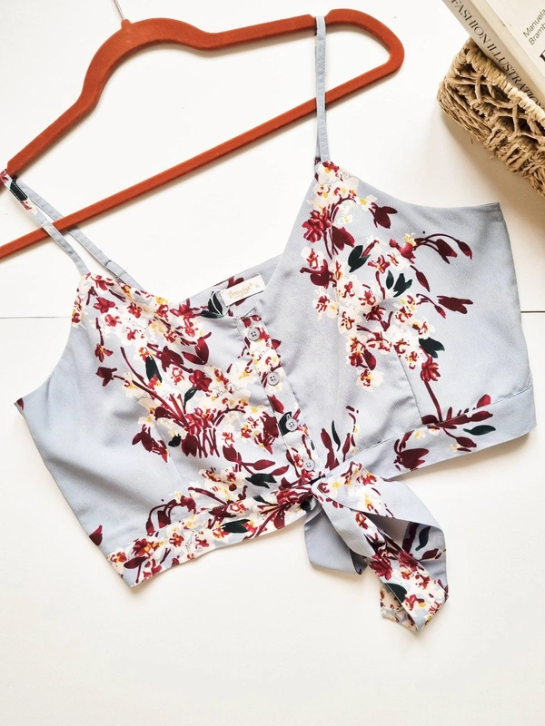 Floral top - Indigo, XL