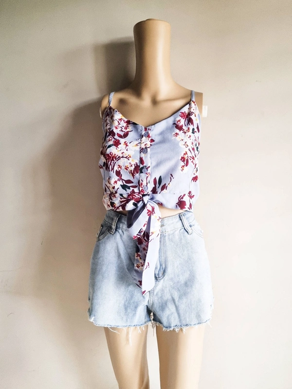 Floral top - Indigo, XL