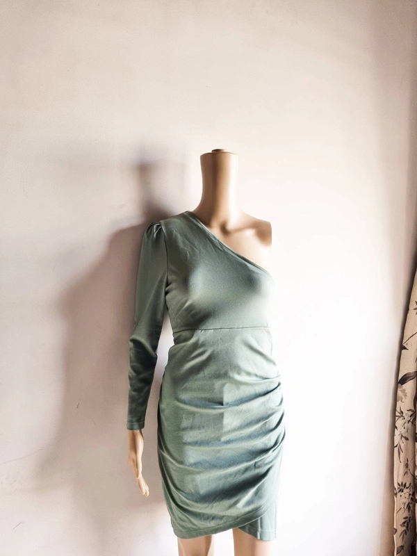 Moda Rapido One shoulder Dress - Teal, M