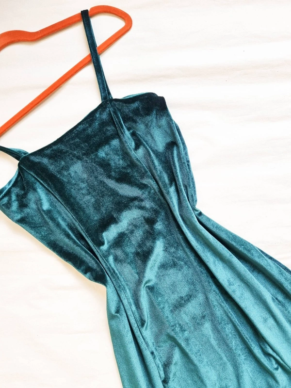 Velvet dress - Green, S