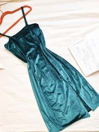 Velvet dress - Green, S
