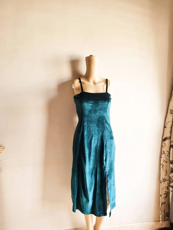 Velvet dress - Green, S