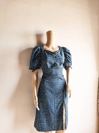 Polka dress - Green, L