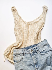 Knit top - Satin Linen, M