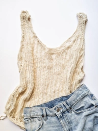 Knit top - Satin Linen, M