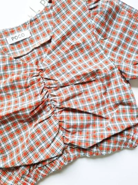 Checked top - Brick Red, XS