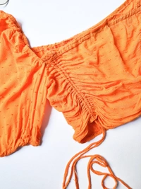 Shein Ruffled Top - Web Orange, XS - S