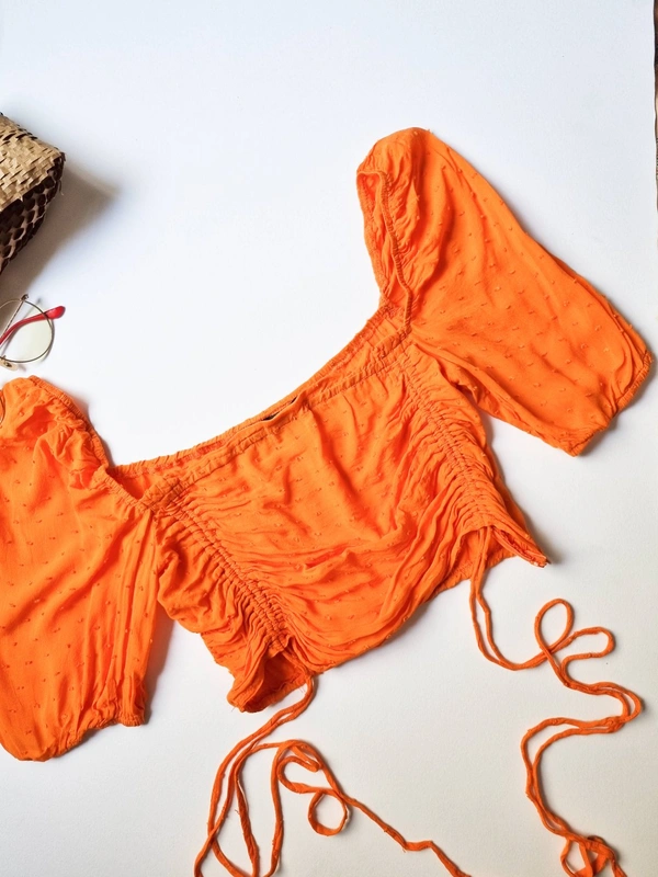 Shein Ruffled Top - Web Orange, XS - S