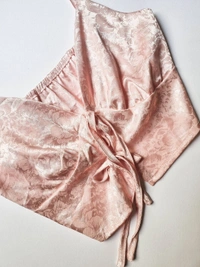Silk Top - S, Pale Rose