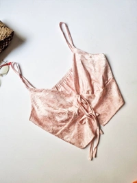Silk Top - S, Pale Rose