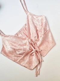 Silk Top - S, Pale Rose