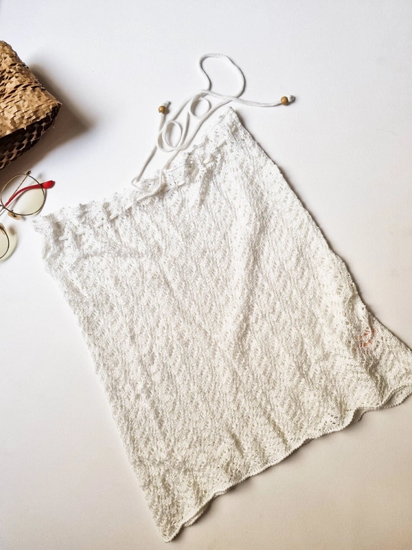 Knit skirt - White, 24 - 28 In