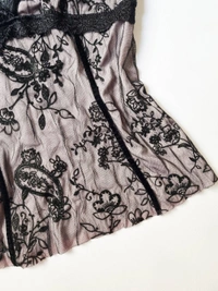 F & E Lace Top  - Black, XS