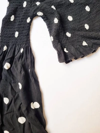 H&M Smocked Top - Black, XS