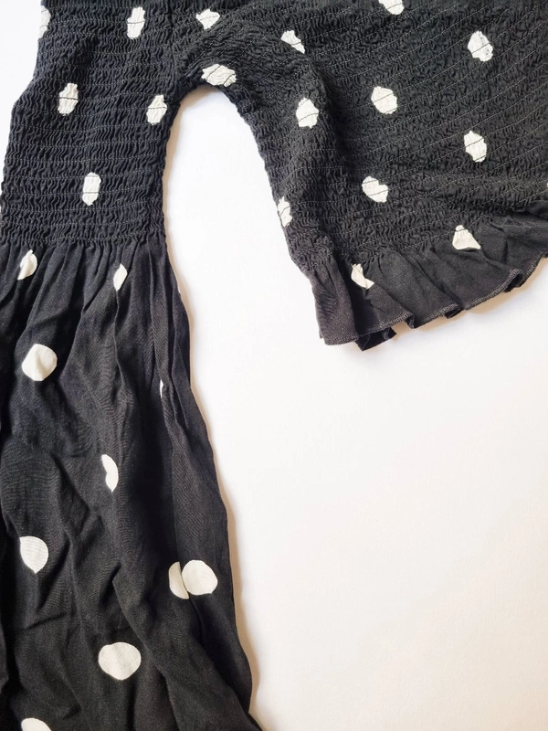 H&M Smocked Top - Black, XS
