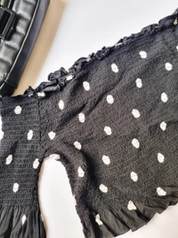 H&M Smocked Top - Black, XS