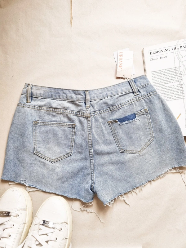 Urbanic High Rise Distressed shorts - Blue, 32 In
