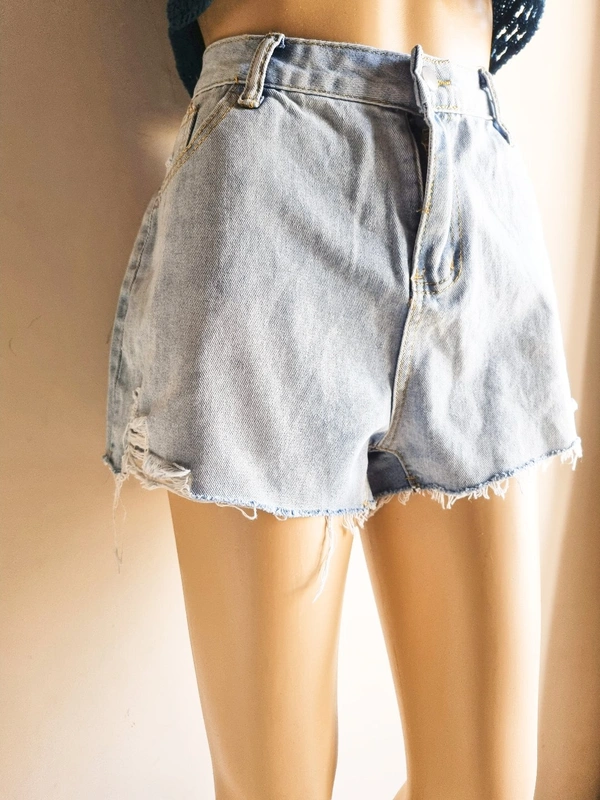 Urbanic High Rise Distressed shorts - Blue, 32 In