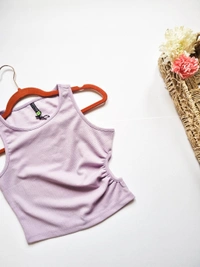 Tokyo Talkies Cut out top - Blue Chalk, XS