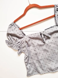 Roadster  Smocked top - Gray, M