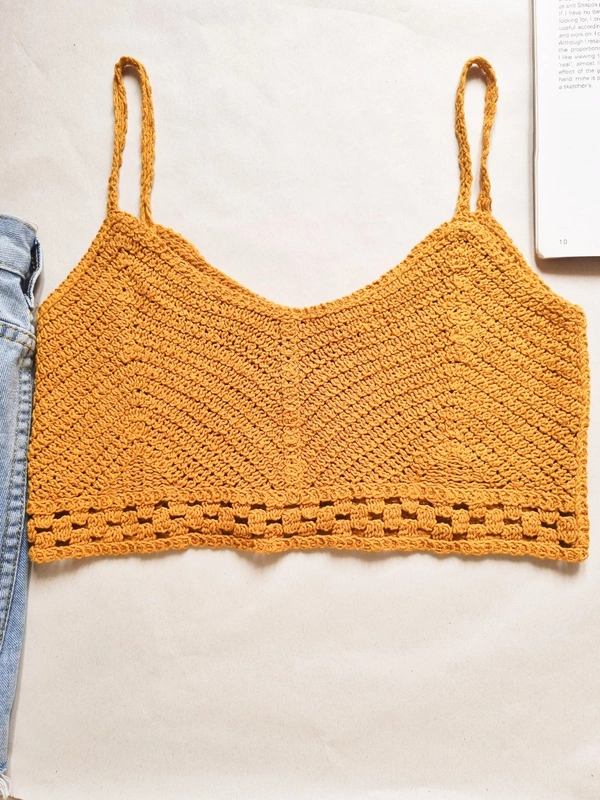 Crochet Top  - Corn, S