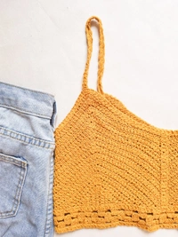 Crochet Top  - Corn, S