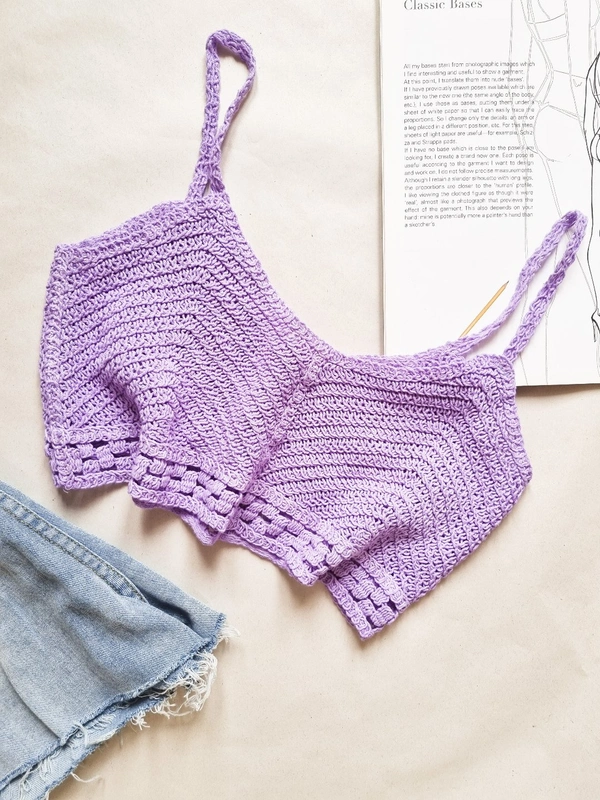 Crochet top - Mauve, M