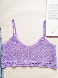 Crochet top - Mauve, M