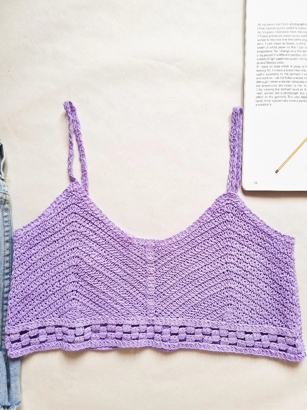 Crochet top - Mauve, M