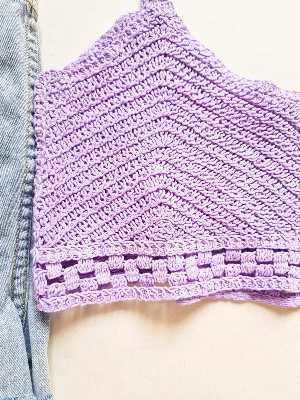 Crochet top - Mauve, M