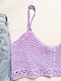 Crochet top - Mauve, M