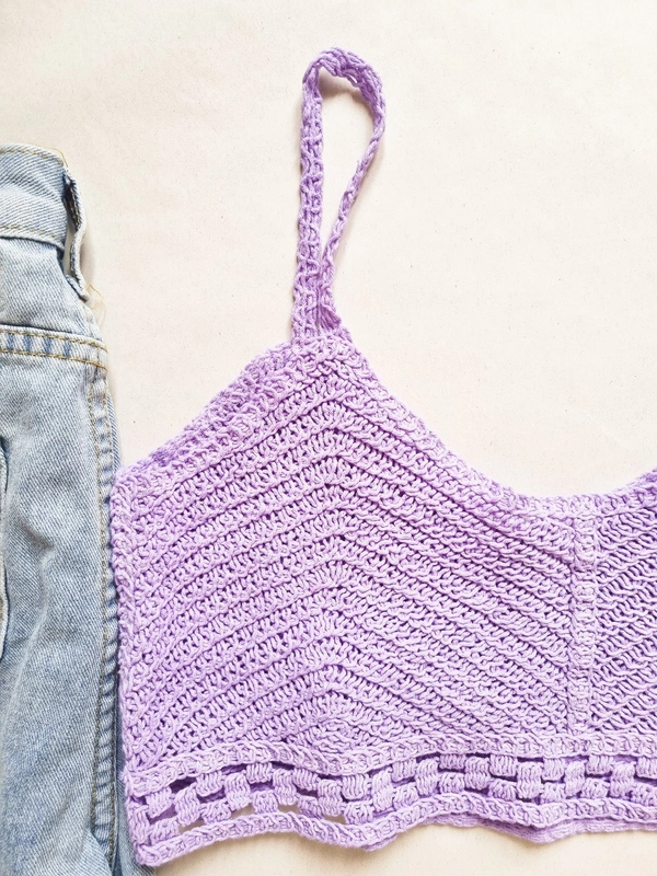 Crochet top - Mauve, M