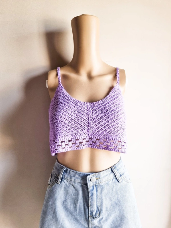 Crochet top - Mauve, M