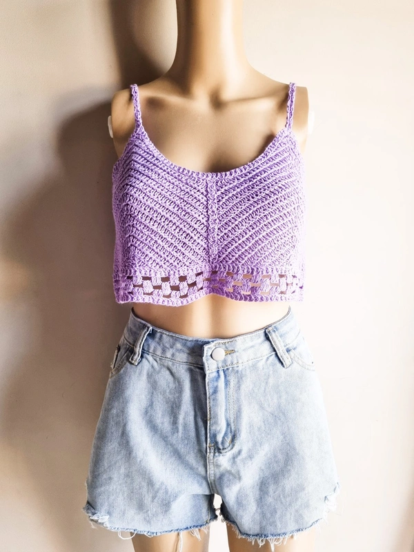 Crochet top - Mauve, M