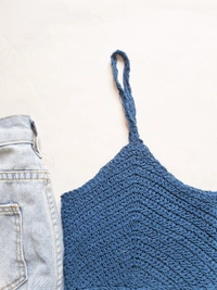 Crochet top - Tory Blue, M