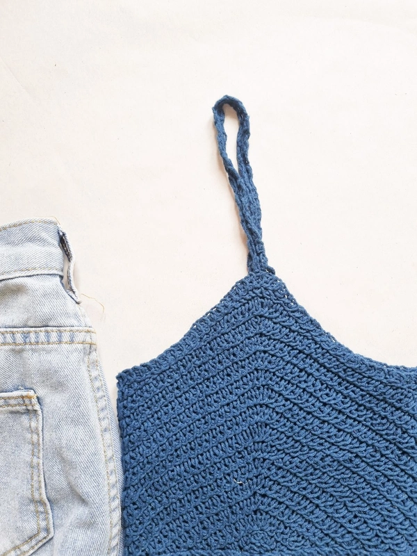 Crochet top - Tory Blue, M