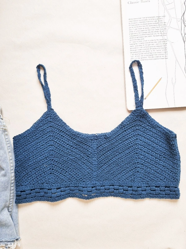 Crochet top - Tory Blue, M