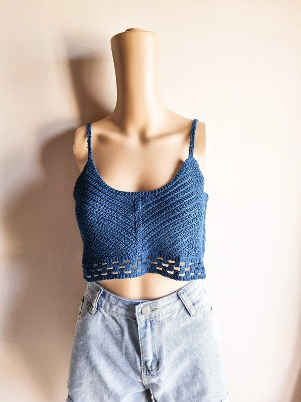 Crochet top - Tory Blue, M