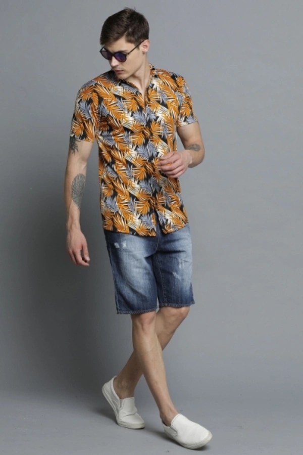 Jump Cuts Men Printed Casual Multicolor Shirt - XL