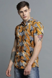 Jump Cuts Men Printed Casual Multicolor Shirt - XL