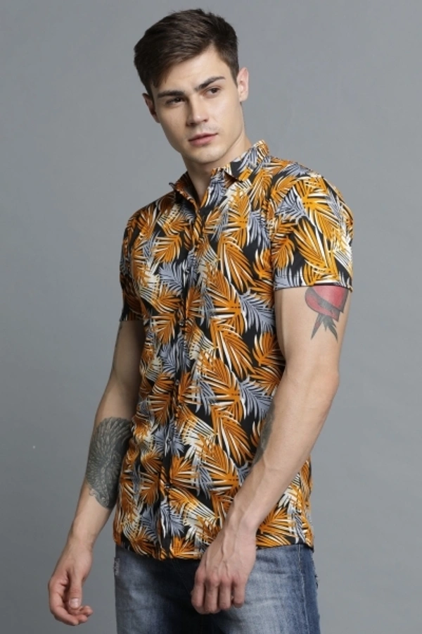 Jump Cuts Men Printed Casual Multicolor Shirt - XL