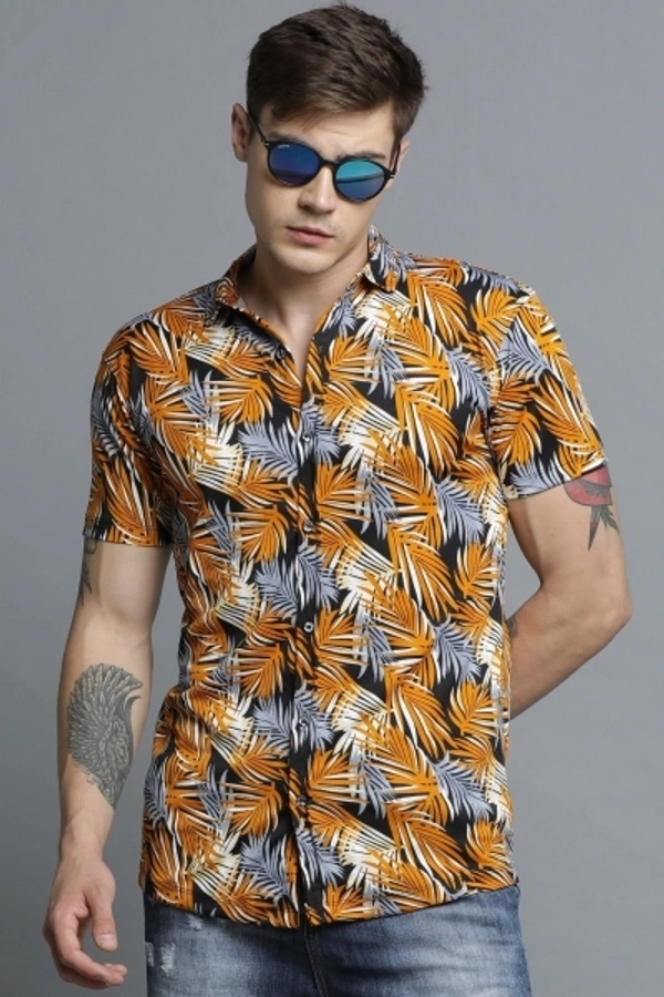 Jump Cuts Men Printed Casual Multicolor Shirt - M