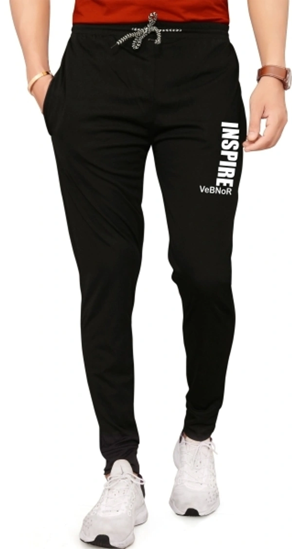 VeBNoR Printed Men Black Track Pants - S
