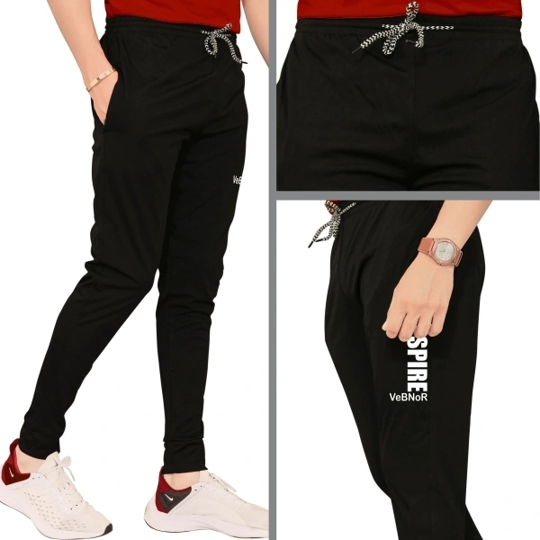 VeBNoR Printed Men Black Track Pants - L