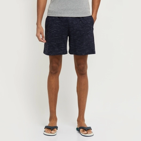 MAX Solid Men Blue Basic Shorts - L