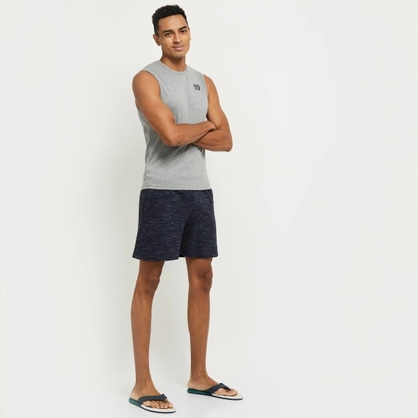 MAX Solid Men Blue Basic Shorts - XL