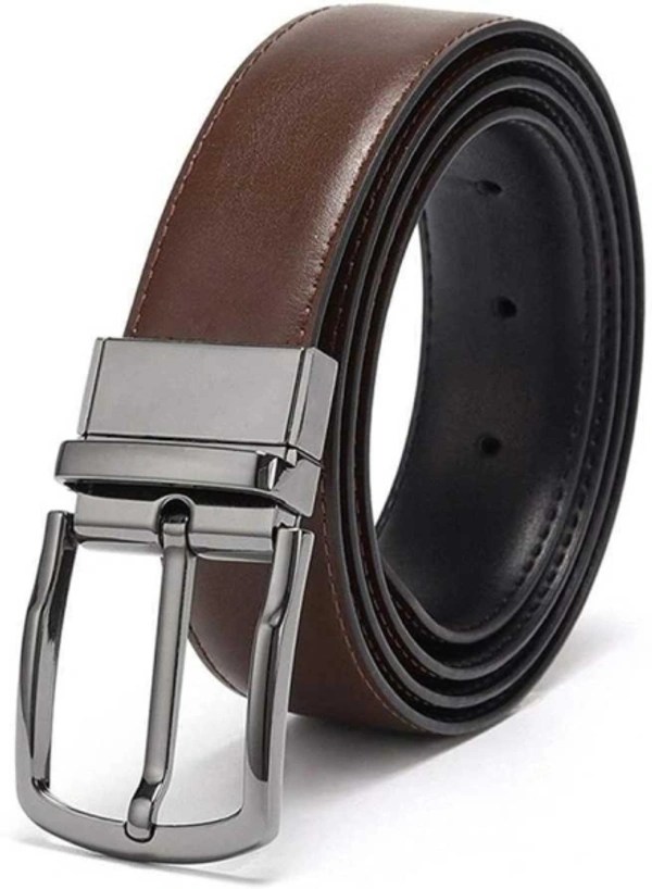 KAEZRI Men Evening, Party, Formal, Casual Black Artificial Leather Reversible Belt - 38
